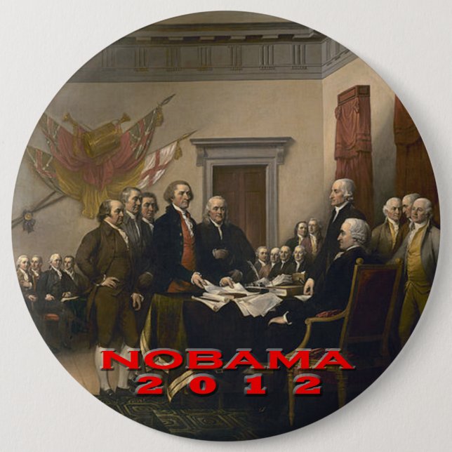 Badge Rond 15,2 Cm Nobama 2012 (Devant)