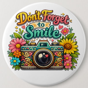 Badge Rond 15,2 Cm N'oubliez pas de sourire