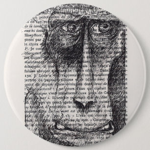 Badge Rond 15,2 Cm Nouvel An chinois singe 2016 Astrologie chinoise