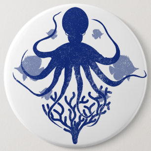 Badge Rond 15,2 Cm octopus