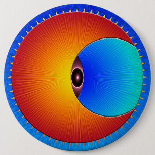 Badge Rond 15,2 Cm Oeil Du Bouton Arrondi Du Soleil