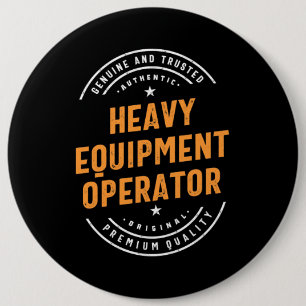 Badge Rond 15,2 Cm Opérateur de matériel lourd