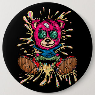 Badge Rond 15,2 Cm Ours Au Miel