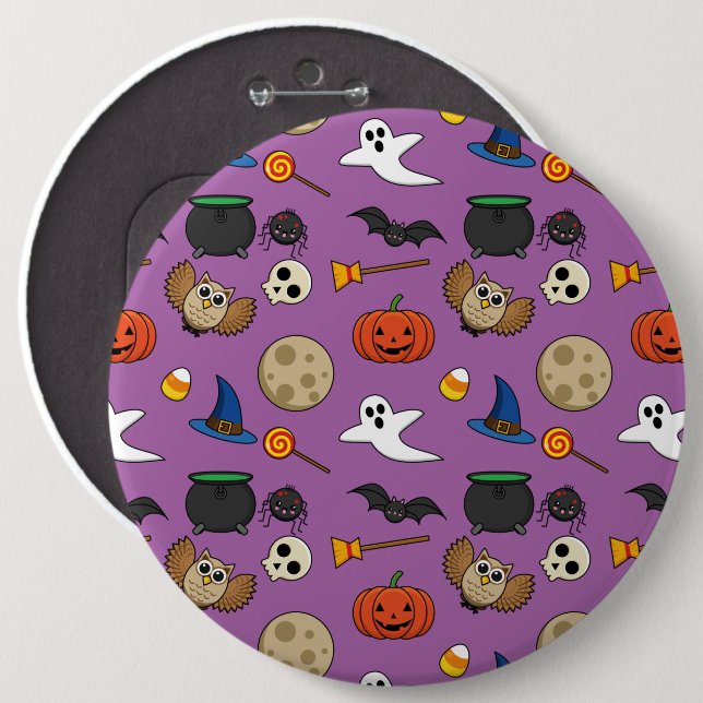 Badge Rond 15,2 Cm Pack Halloween Kawaii (Devant & derrière)