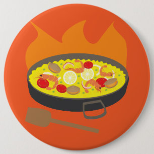 Badge Rond 15,2 Cm Paella