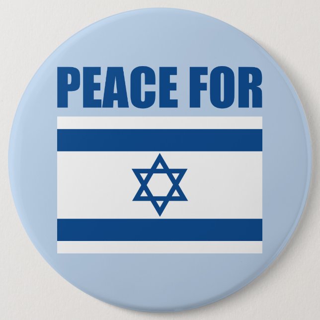 Badge Rond 15,2 Cm Paix pour l'Israël (Devant)