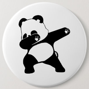 Badge Rond 15,2 Cm Panda qui dab 