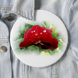 Badge Rond 15,2 Cm Pansement rouge vif