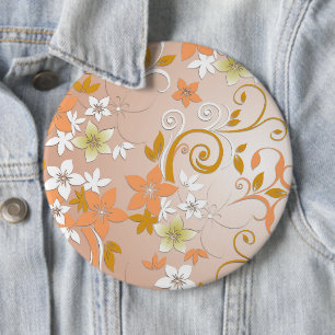 Badge Rond 15,2 Cm papier peint fleurs 8
