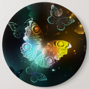 Badge Rond 15,2 Cm Papillon lumineux et papillons de nuit