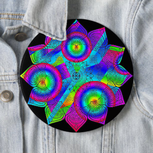 Badge Rond 15,2 Cm Paradis des fleurs