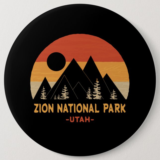 Badge Rond 15,2 Cm Parc national de Zion (Devant)