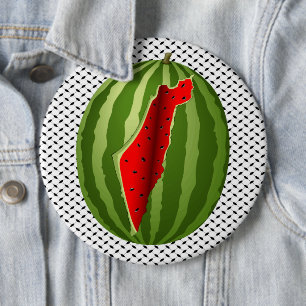 Badge Rond 15,2 Cm Pastèque Palestine - Slice