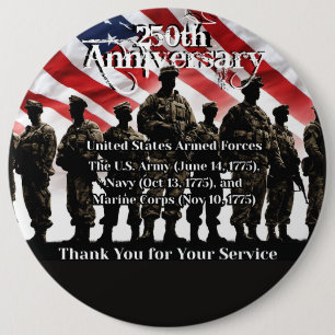 Badge Rond 15,2 Cm Patriotique Merci pour votre service