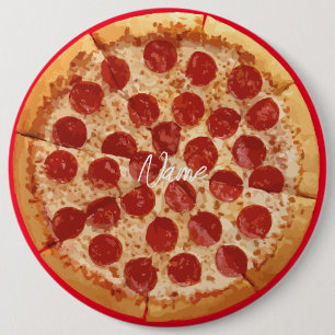 Badge Rond 15,2 Cm Pepperoni Pizza Thunder_Cove