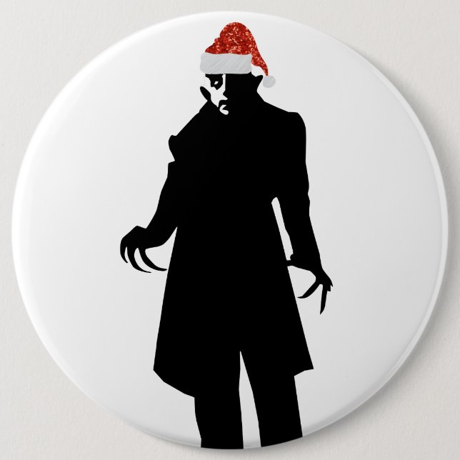 Badge Rond 15,2 Cm père Noël nosferatu (Devant)
