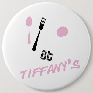 Badge Rond 15,2 Cm Petit déjeuner goupillé