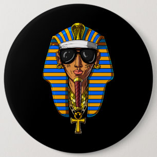 Badge Rond 15,2 Cm Pharaon égyptien Tutankhamon Gangsta King Tut