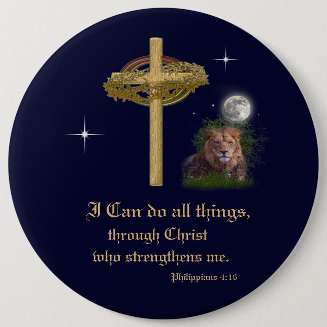 Badge Rond 15,2 Cm Philippiens 4:16 (Devant)