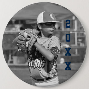 Badge Rond 15,2 Cm Photo de sport personnalisée