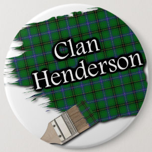 Badge Rond 15,2 Cm Pinceau Clan Henderson Tartan