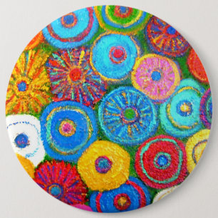Badge Rond 15,2 Cm Plein bouton de cercle