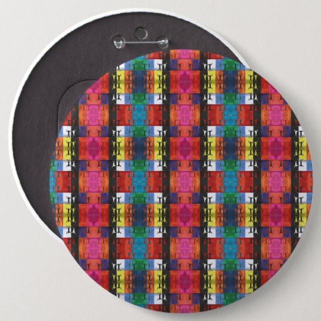 Badge Rond 15,2 Cm Pop art no.1 by Yeshaya Dank - unity & harmony (Devant & derrière)