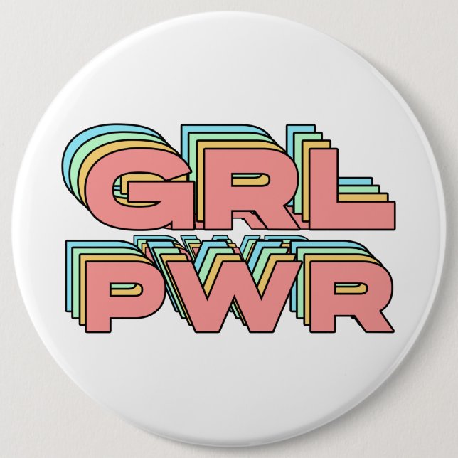 BADGE ROND 15,2 CM POUVOIR FILLE (Devant)