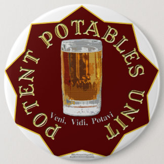 Badge Rond 15,2 Cm PPU (unité efficace de Potables) (rouge)