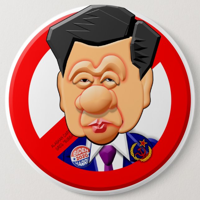 BADGE ROND 15,2 CM PRÉSIDENT XI JINPING (Devant)