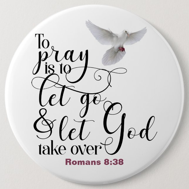 Badge Rond 15,2 Cm Prier (Devant)