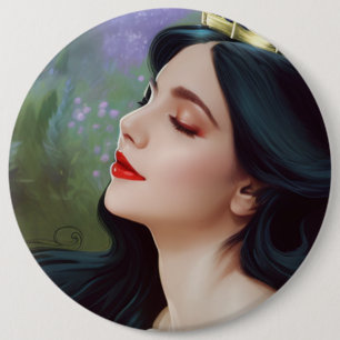 Badge Rond 15,2 Cm Princesse
