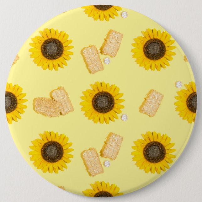Badge Rond 15,2 Cm puissance du tournesol (Devant)