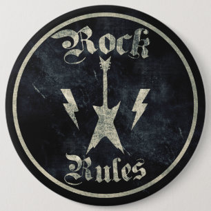 Badge Rond 15,2 Cm Règles de roche ! !