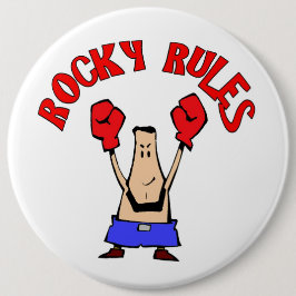 Badge Rond 15,2 Cm Règles rocheuses, Boxer