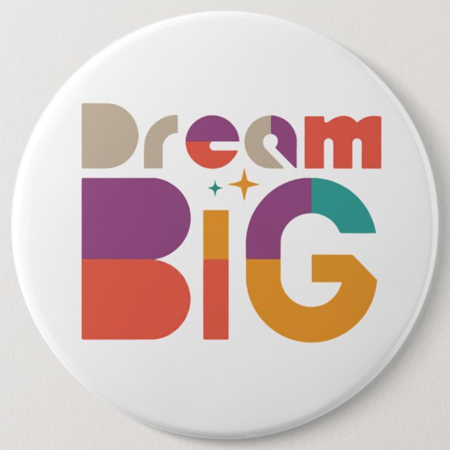 Badge Rond 15,2 Cm Rêvez une grande touche d'inspiration (Devant)