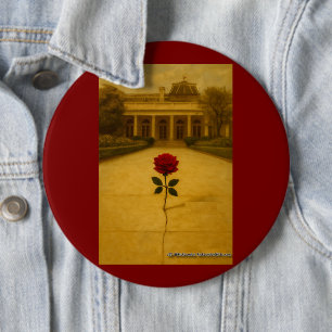 Badge Rond 15,2 Cm Rose à travers la fissure : arrière de la Maison B