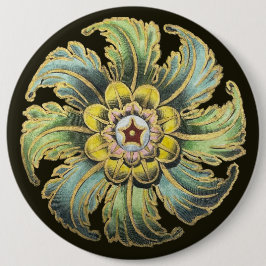 Badge Rond 15,2 Cm Rosette architecturale antique n° 1