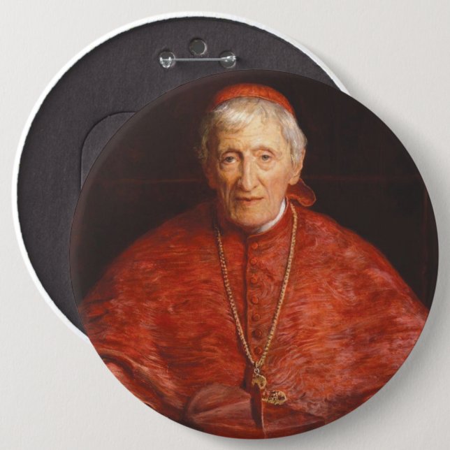 Badge Rond 15,2 Cm Saint-Cardinal John Henry Newman Catholique (Devant & derrière)