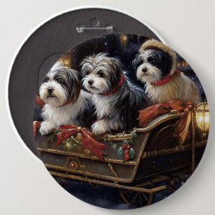 Badge Rond 15,2 Cm Saison de Noël Havanais