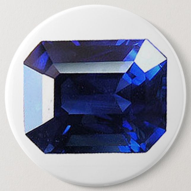 Badge Rond 15,2 Cm Sapphire rectangulaire bleu (Devant)