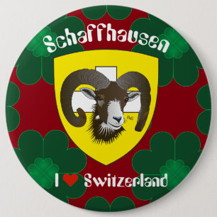 Badge Rond 15,2 Cm Schaffhouse - Suisse - Suisse - Svizzera Buttons
