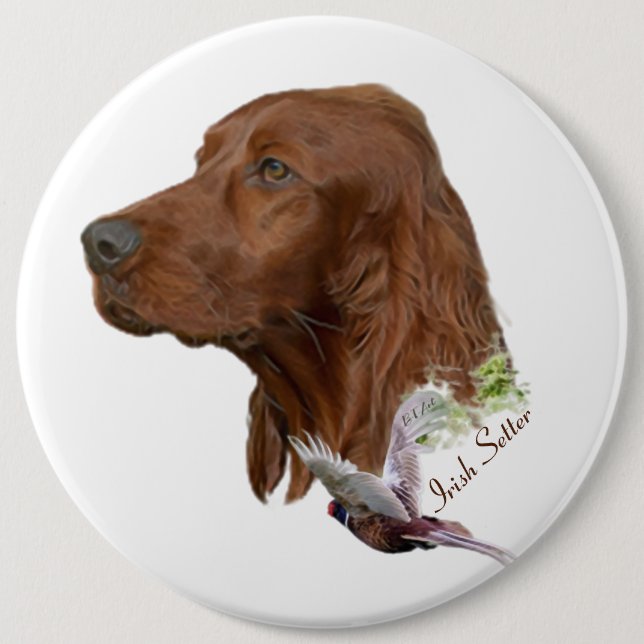 Badge Rond 15,2 Cm Setter irlandais (Devant)