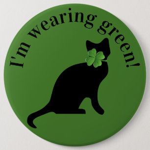 Badge Rond 15,2 Cm Shamrock Kitty
