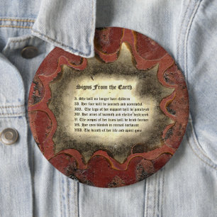 Badge Rond 15,2 Cm Signes De La Terre