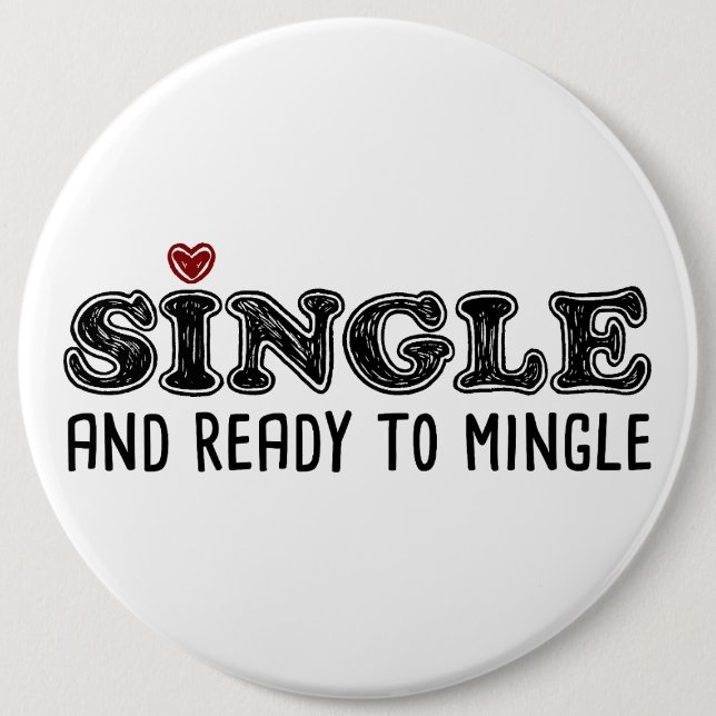 Badge Rond 15,2 Cm Simple Et Prêt À Mingler (Devant)