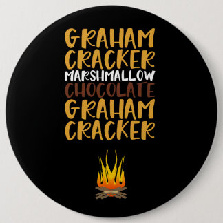 Badge Rond 15,2 Cm Smores Chocolate, Marshmallow et Graham Crackers