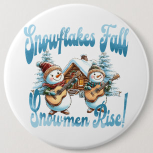 Badge Rond 15,2 Cm Snowman