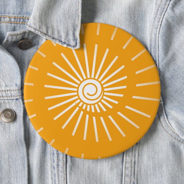 Badge Rond 15,2 Cm Soleil 2 (En situation)