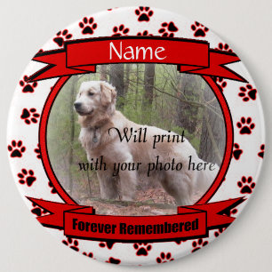 Badge Rond 15,2 Cm Souvenirs de chiens ou de chats